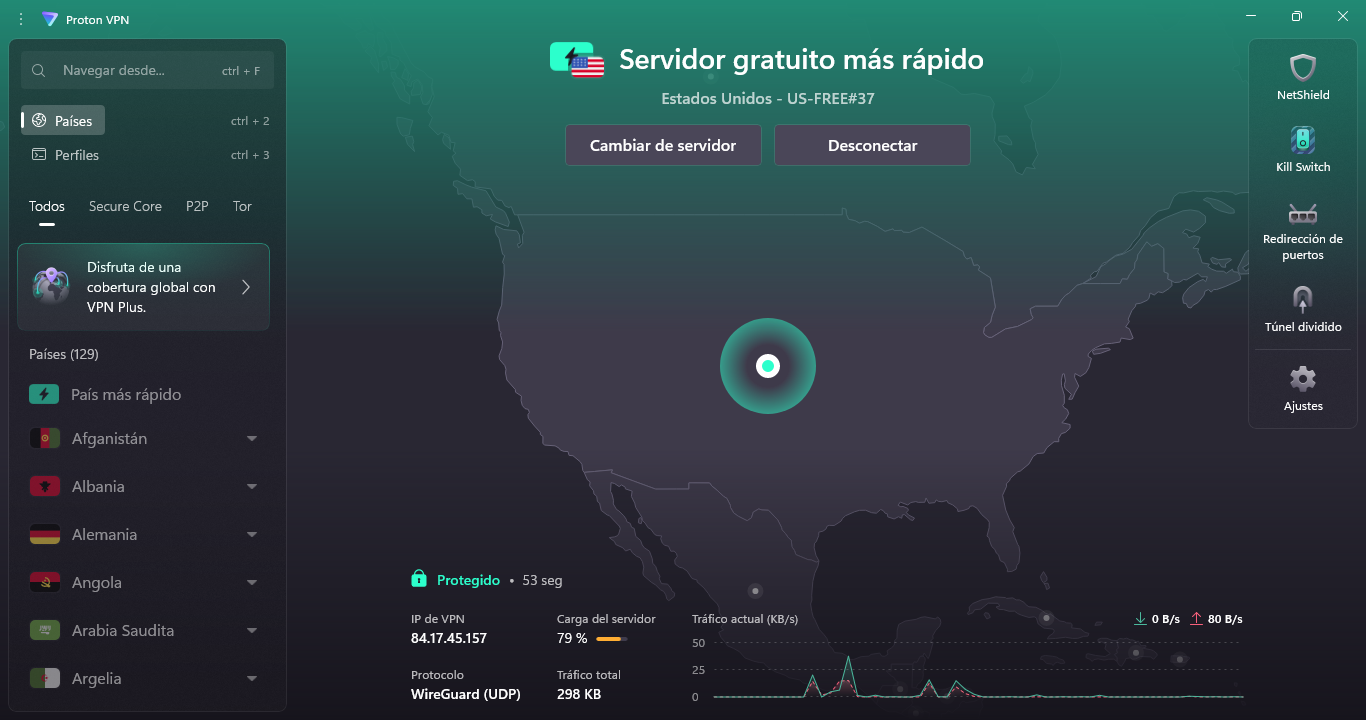 Proton VPN WireGuard connected